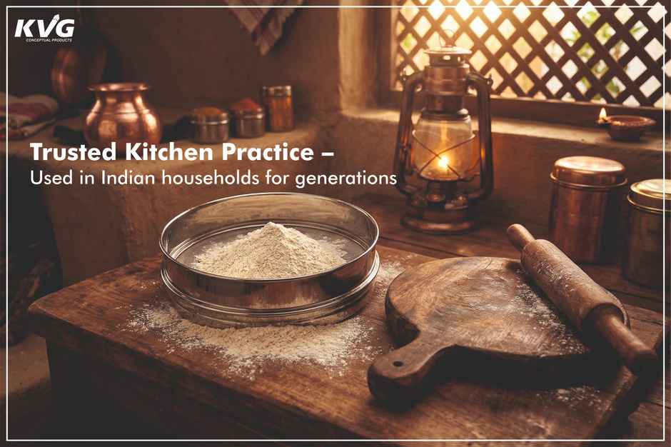 KVG Stainless Steel Atta Chalni | Wheat Sieve