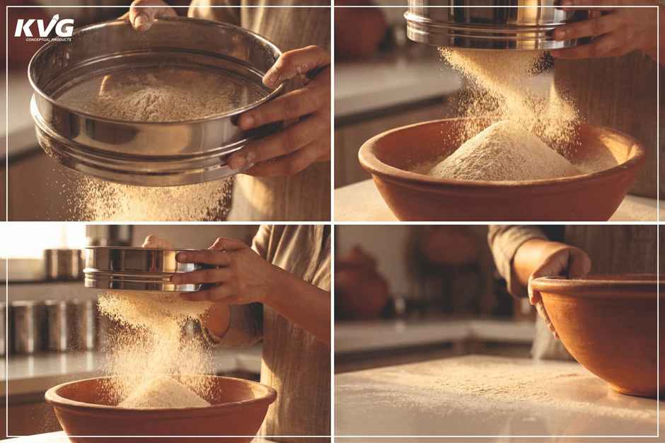 KVG Stainless Steel Atta Chalni | Wheat Sieve