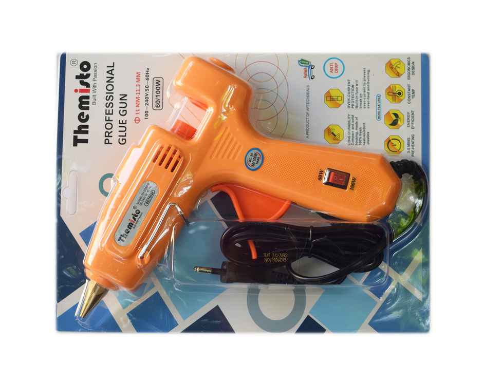Aptechdeals 60W /100 Watt Dual Watt Glue Gun With 5 Milky Glue Stick