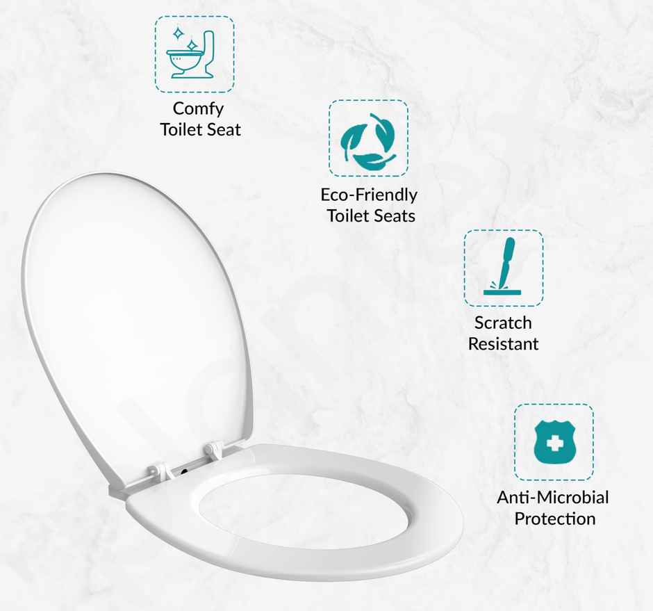 Plantex Toilet Seats | Polypropylene (PP) | White