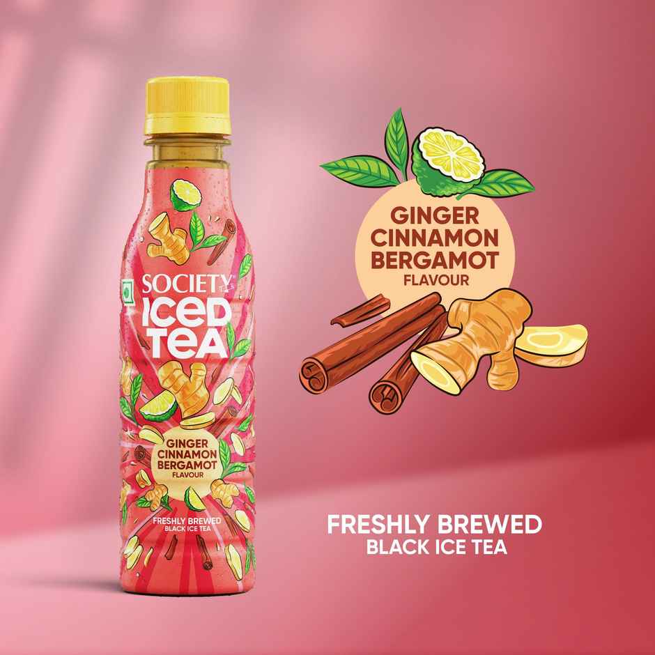 Society Iced Tea Ginger Bergamot Cinnamon Flavour Bottle