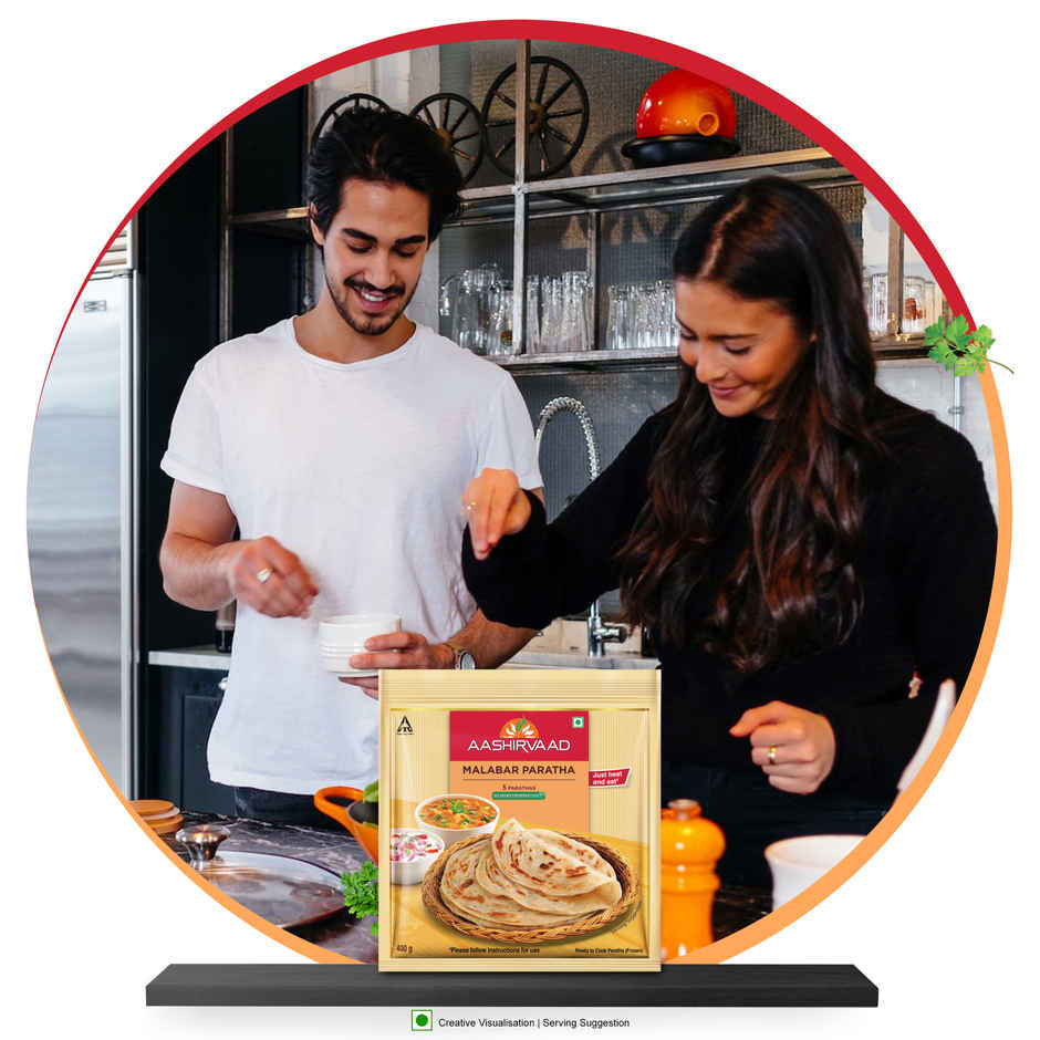 Aashirvaad Malabar Paratha (Heat & Eat) (330g) & Itc Master Chef Chicken Malai Seekh Kebab (400g) Combo