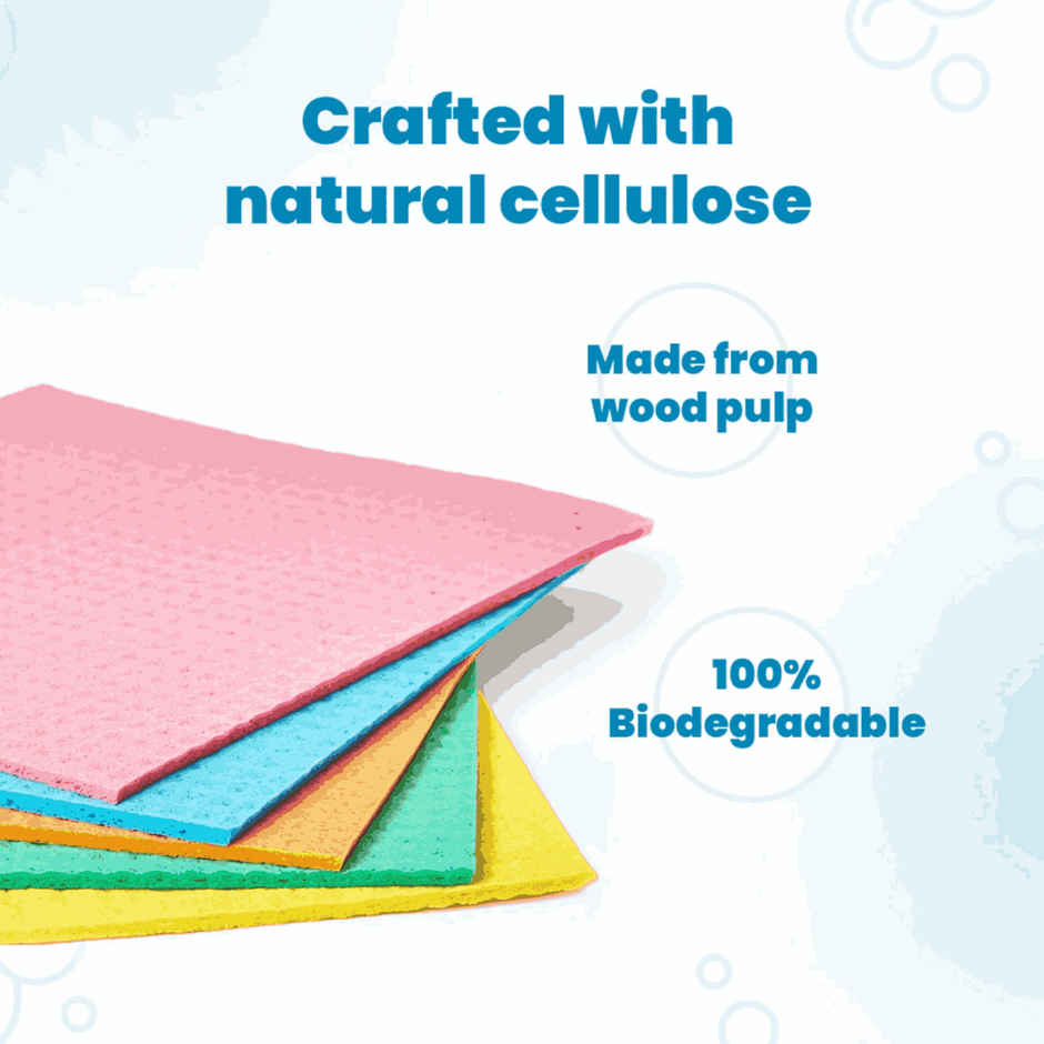 Koparo Sponge Wipe Eco-Friendly | Large | Pack of 3 | Reusable