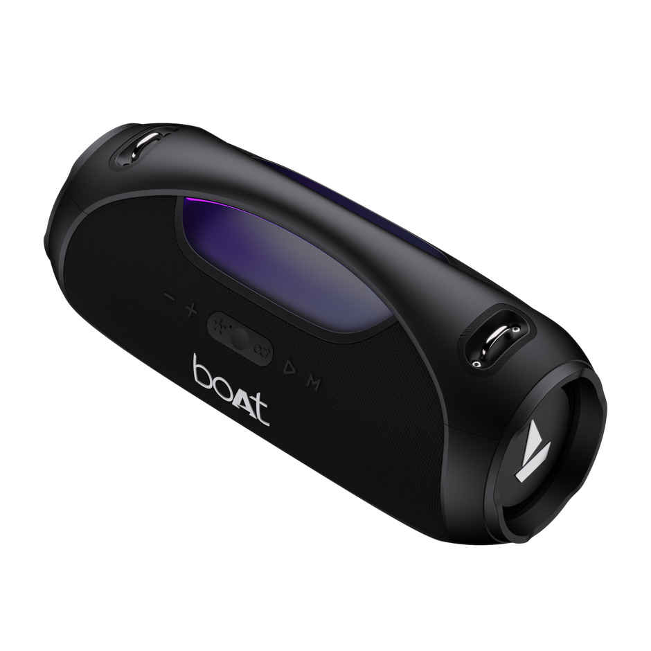 boAt Stone Ignite Bluetooth Speaker w/ 90 W RMS Sound, 5H Playtime, RGB LEDs & BTv5.3 (Jade Black)