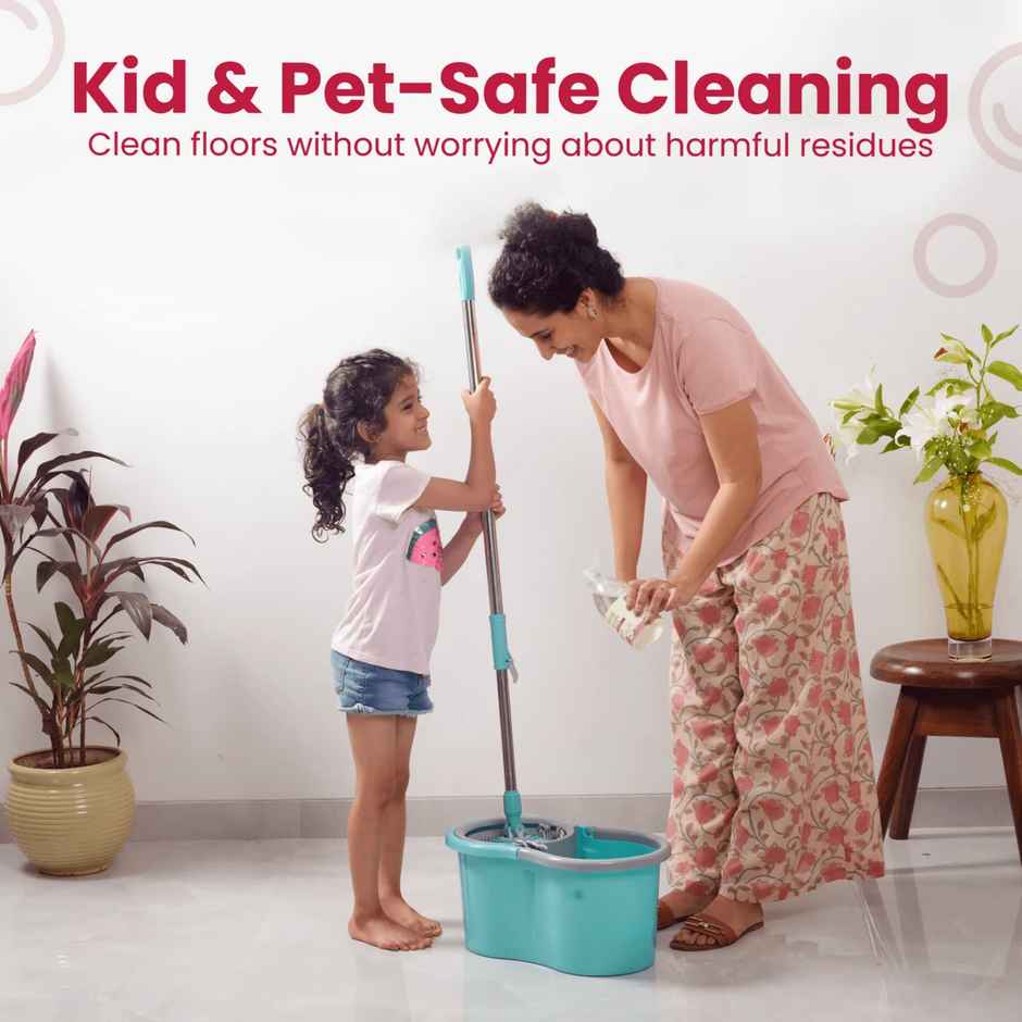 Koparo Clean Jasmine & Rose Floor Cleaner | Marble-Safe & Pet-Safe (1L) & Koparo Clean Dishwash Liquid (2L) Combo