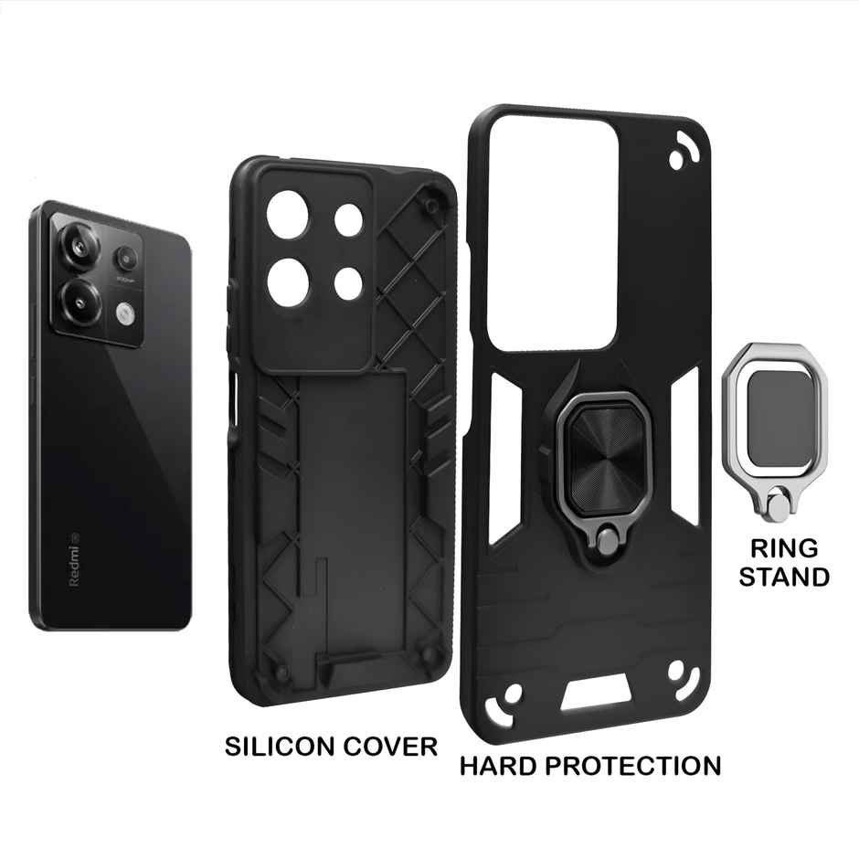 Artistque Case for Mi Redmi Note 13 Pro 5g / Redmi Note 13 Pro Back Cover - Ring Stand Armor Cover