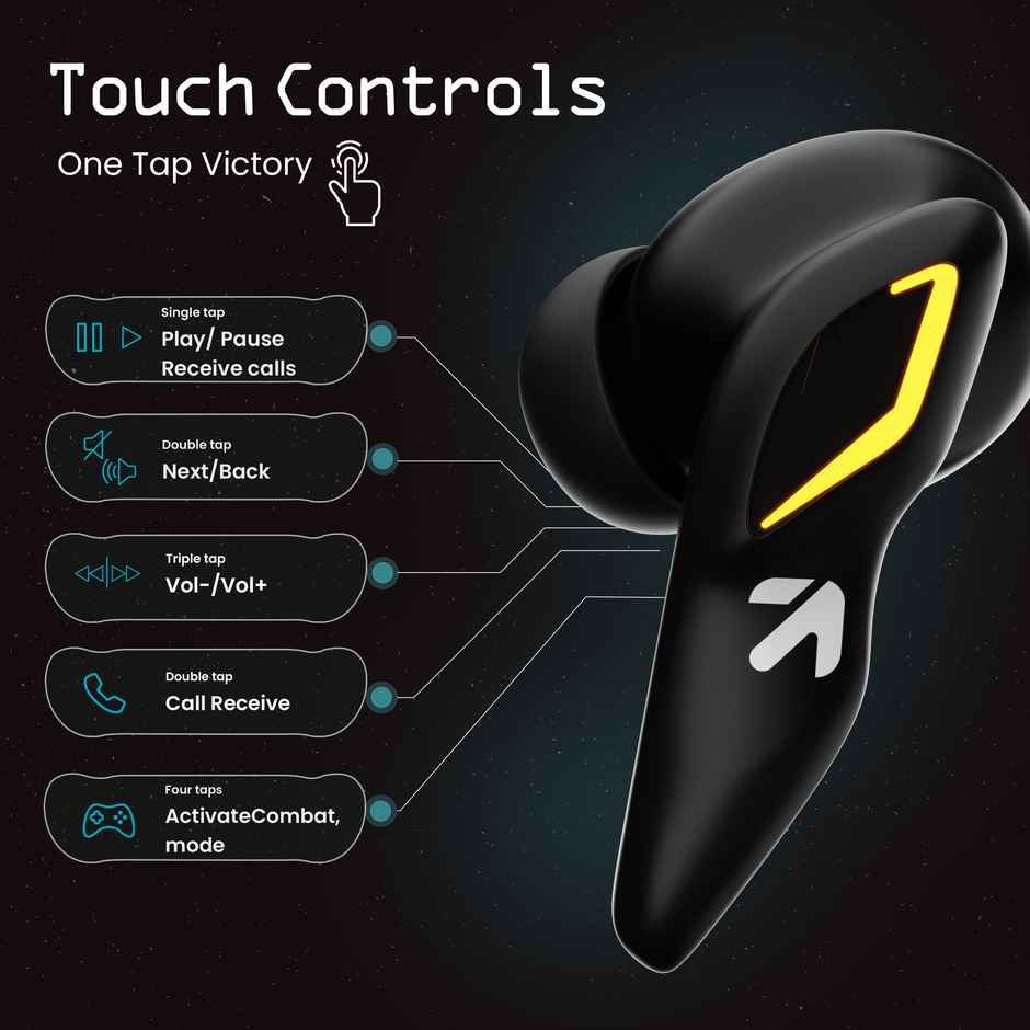 GOBOULT Ember Quad Mic ENC | 48Hrs Battery  |  5.3v Bluetooth Headset | Black