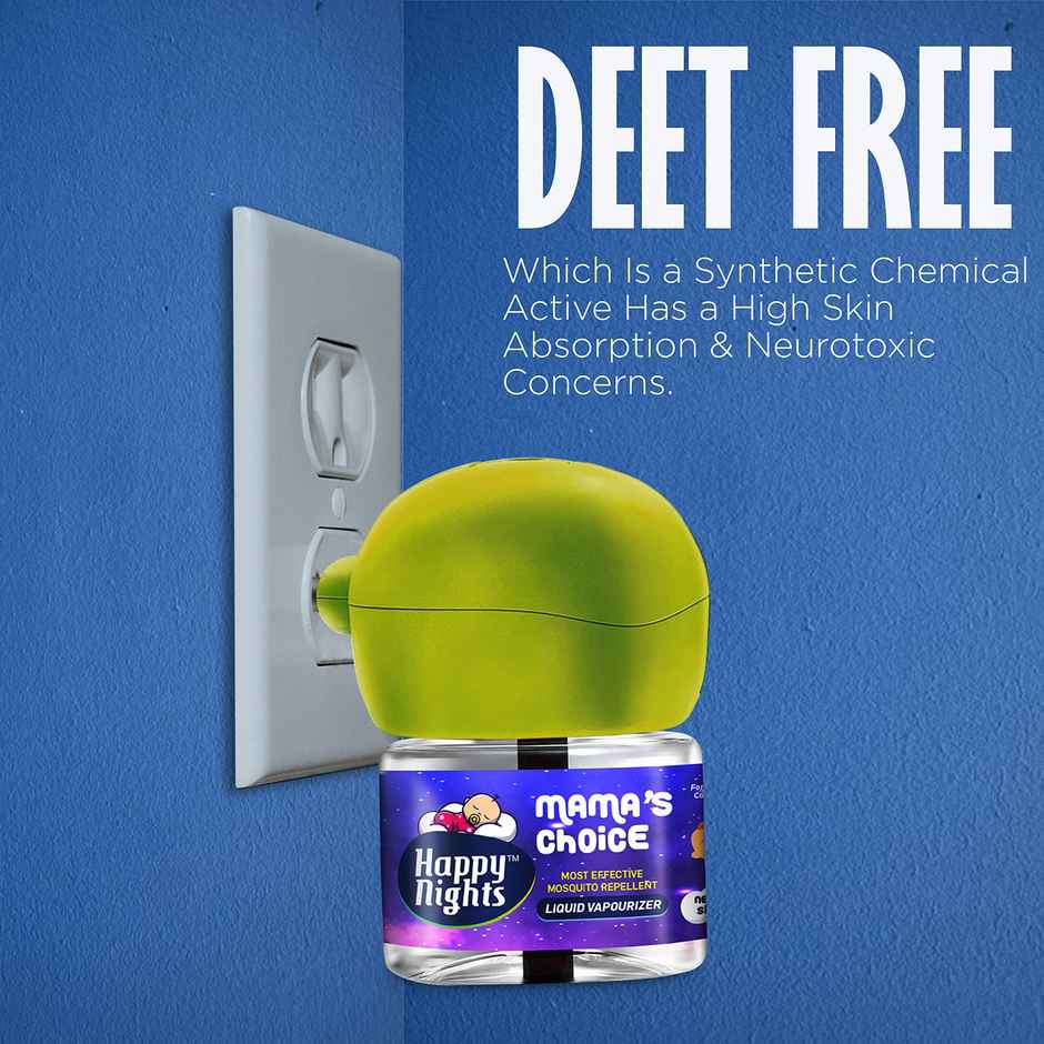 Happy Nights Mosquito Repellent Vaporizer For Babies | Natural