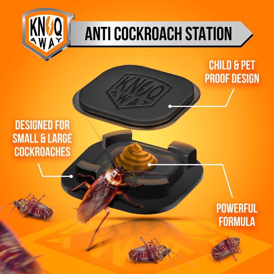 Knoq Away Cockroach Bait | Alternative To Anti Roach Gel, Powder and Cockroach Spray