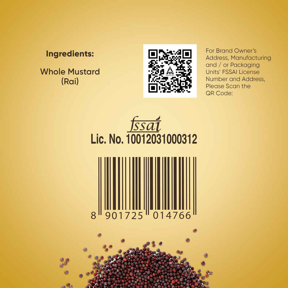 Aashirvaad Mustard/Sarso Seeds | Whole