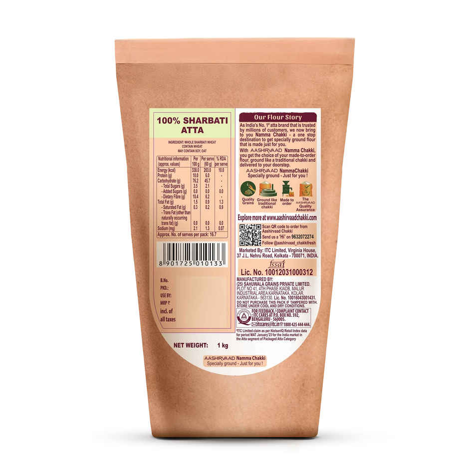 Sharbati Wheat Atta Namma Chakki | Aashirvaad