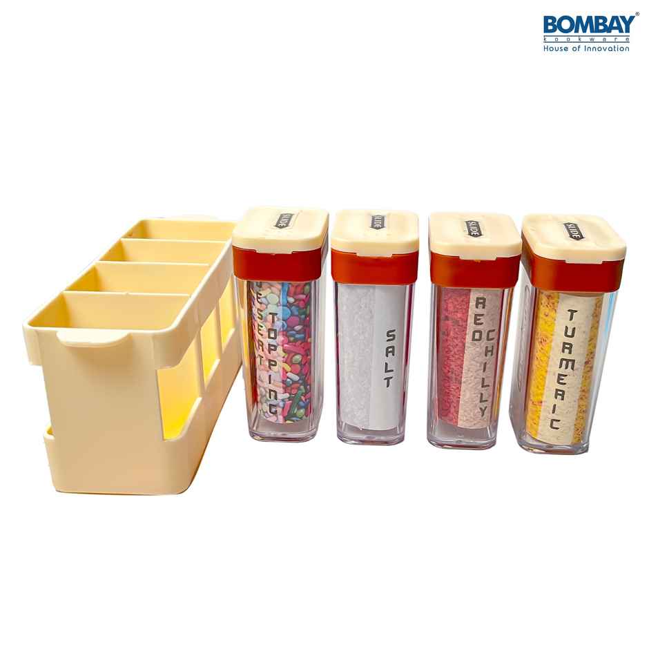 Spice and Masala Holder | With Tray Brown Colour