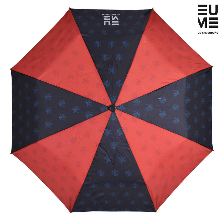Eume 21.5 Inch 3 Fold Umbrella for Men & Women | Compact, Lightweight, Travel-Friendly | Red