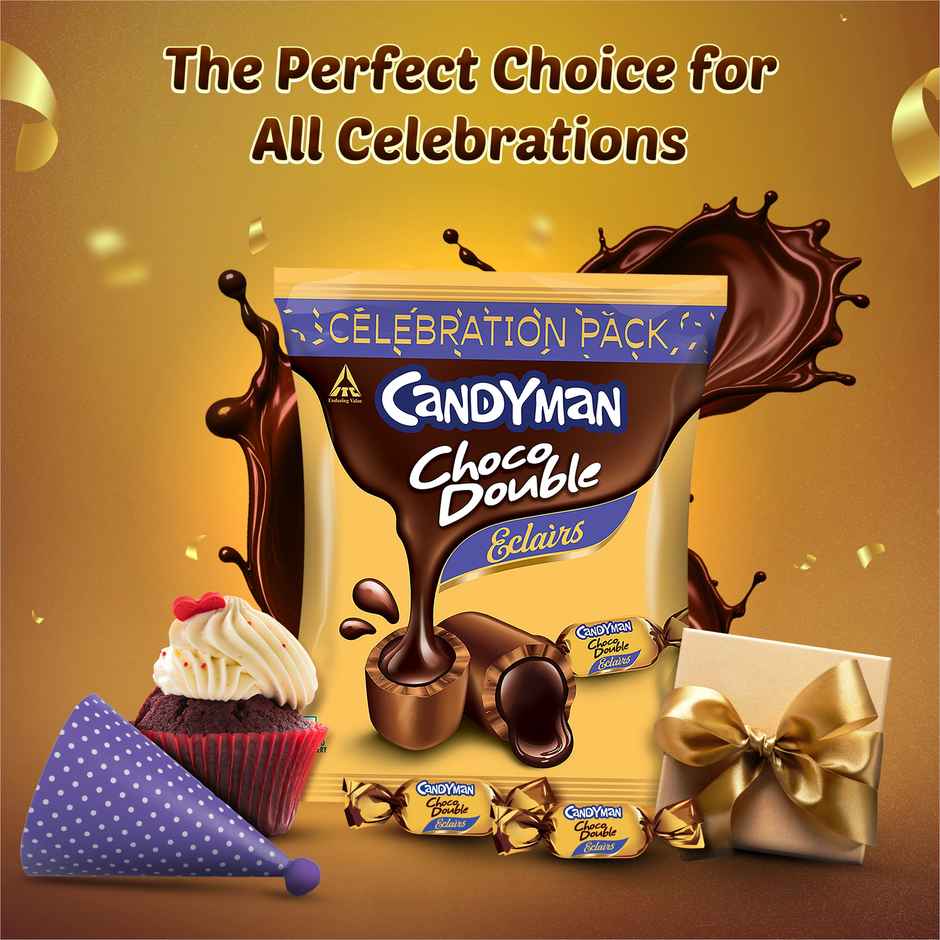 Candyman Choco Double Eclairs | Rich Chocolate Treat | Celebration pack