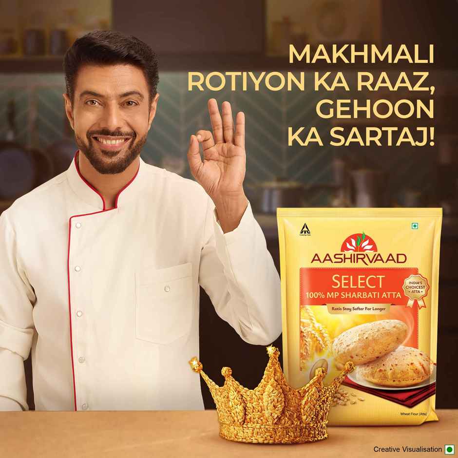 Aashirvaad Select Atta | Made from Authentic MP Sharbati Wheat for Softer Rotis
