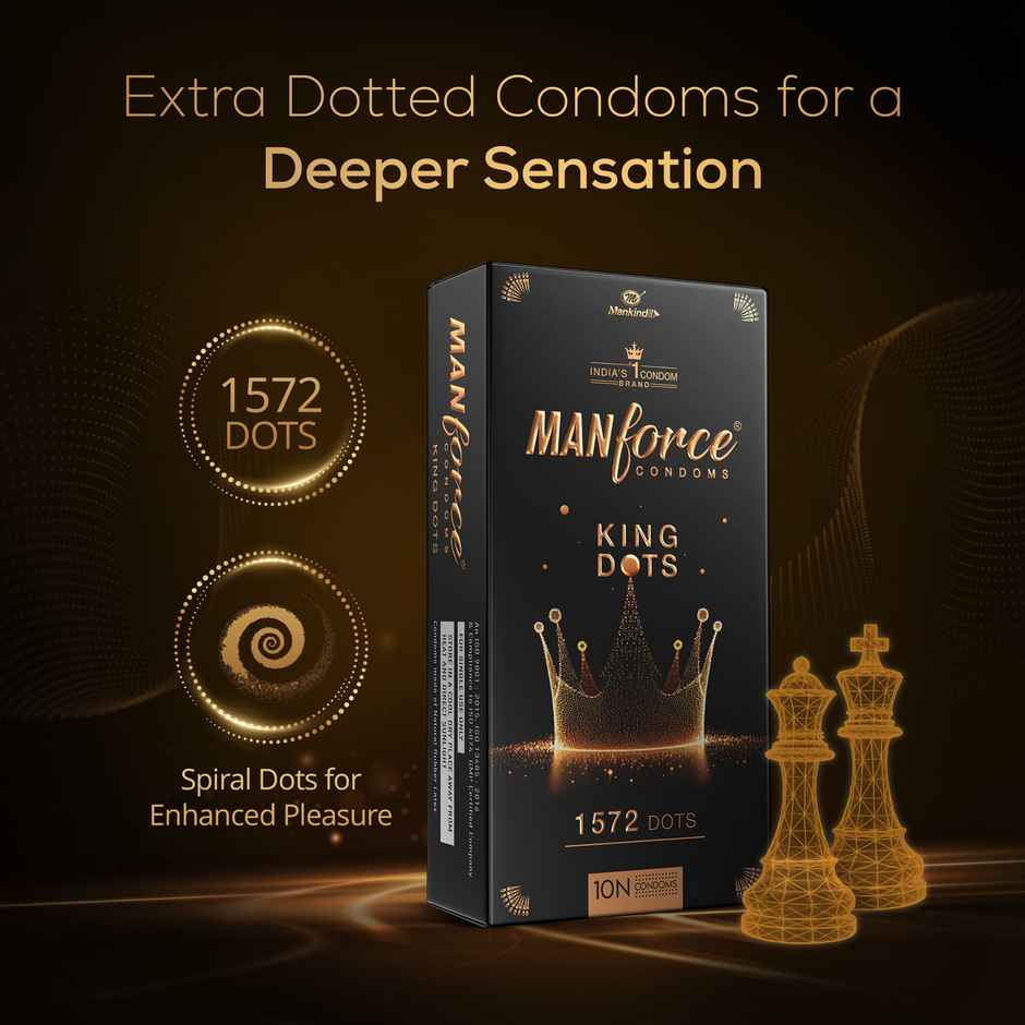 Manforce King Dot | Spiral-Dotted Condom for Enhanced Pleasure Combo