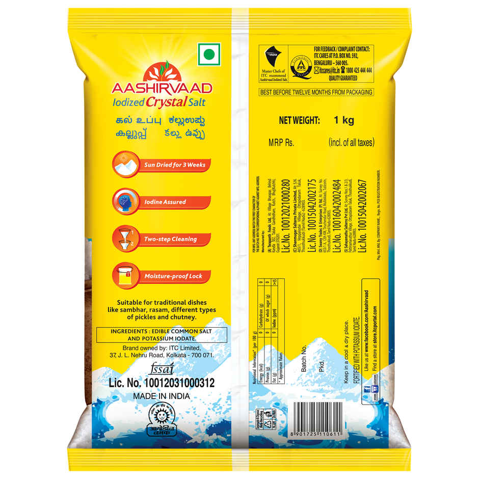 Aashirvaad Crystal Salt | Iodised