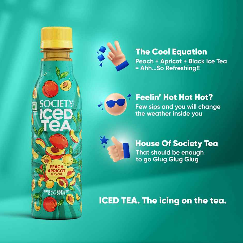 Society Iced Tea Peach Apricot Flavour Bottle
