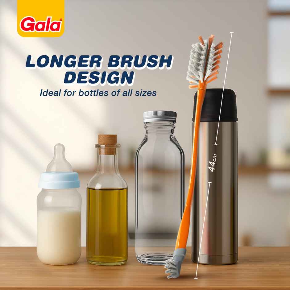 Gala Antibacterial Water Bottle Cleaner Brush with cap cleaning brush