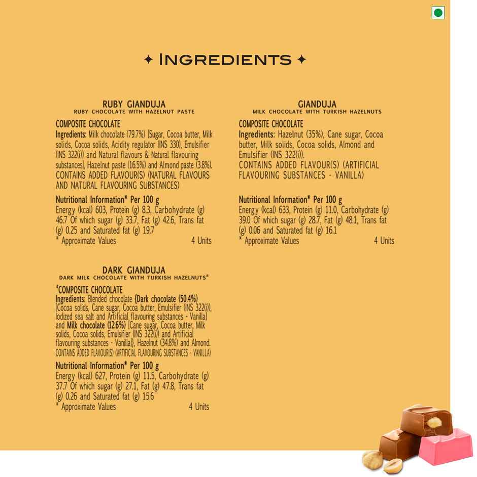 Ferrero Collection Assorted Chocolate Gift Pack (172.2g) & Fabelle Gianduja Trilogy- Assorted Luxury Handcrafted Chocolate Box (144g) Combo