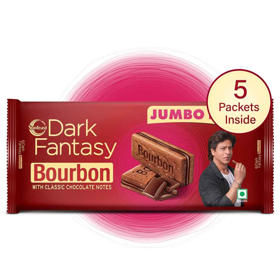 Sunfeast Dark Fantasy Bourbon Chocolate Cream Biscuits | Artificial Colour-free Combo