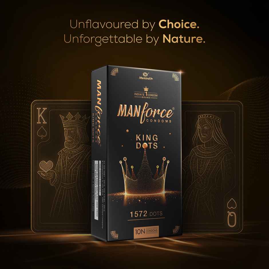 Manforce King Dot | Spiral-Dotted Condom For Enhanced Pleasure (1pc) & Manforce Epic Lube Strawberry Flavored Lubricating Gel For Men And Women Water Based Skin Friendly (60ml) Combo