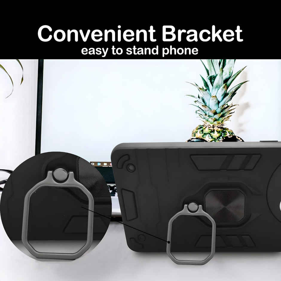 Artistque Case for Mi Redmi 13c 4g / 13c 5g / Poco C65 / Poco M6 Back Cover - Ring Stand Armor Cover