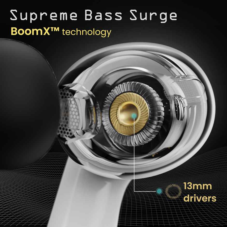 GOBOULT Astra with Quad Mic ENC, 48Hrs Battery, |White Opal, True Wireless