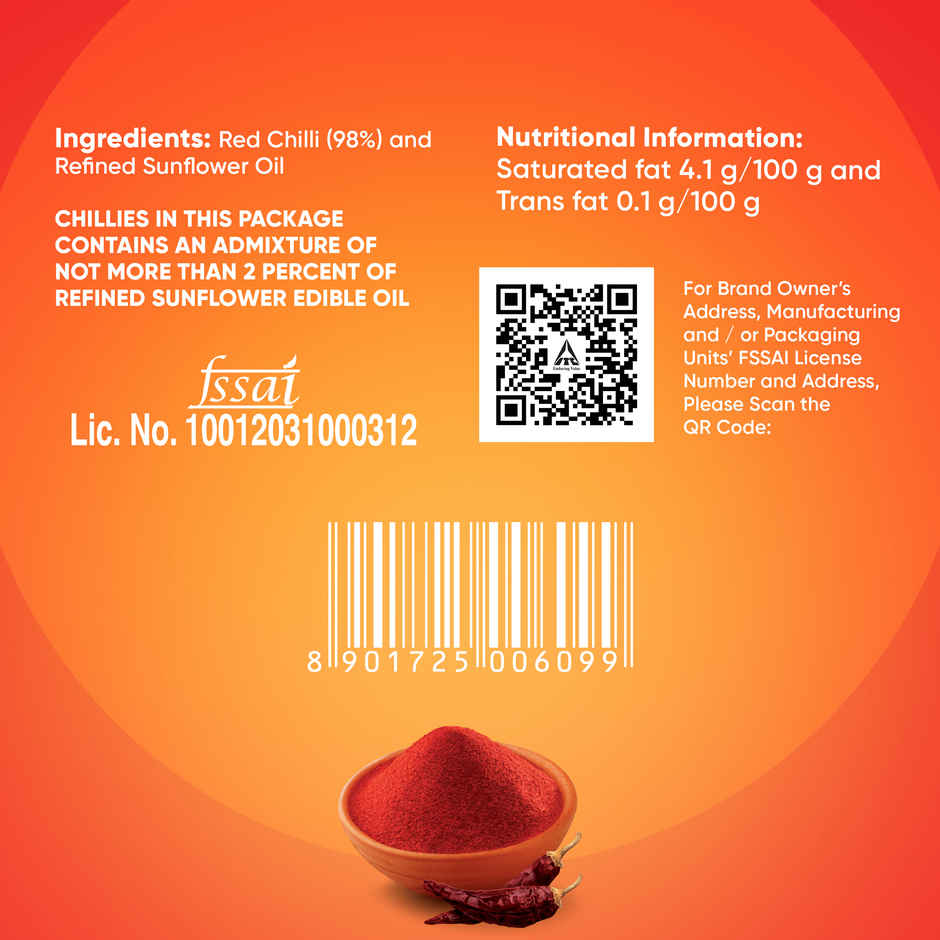 Aashirvaad Byadagi Chilli Powder | Vibrant Red Chilli Powder