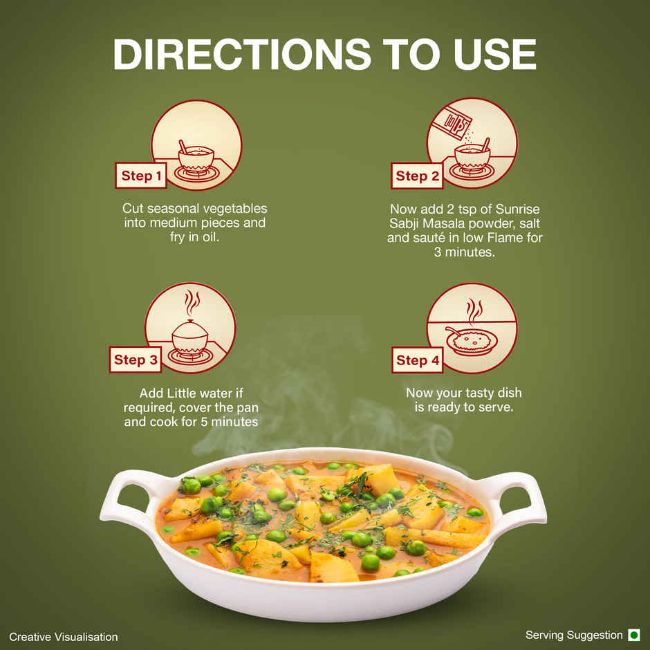 Sunrise Pure Sabji Masala Spice Powder