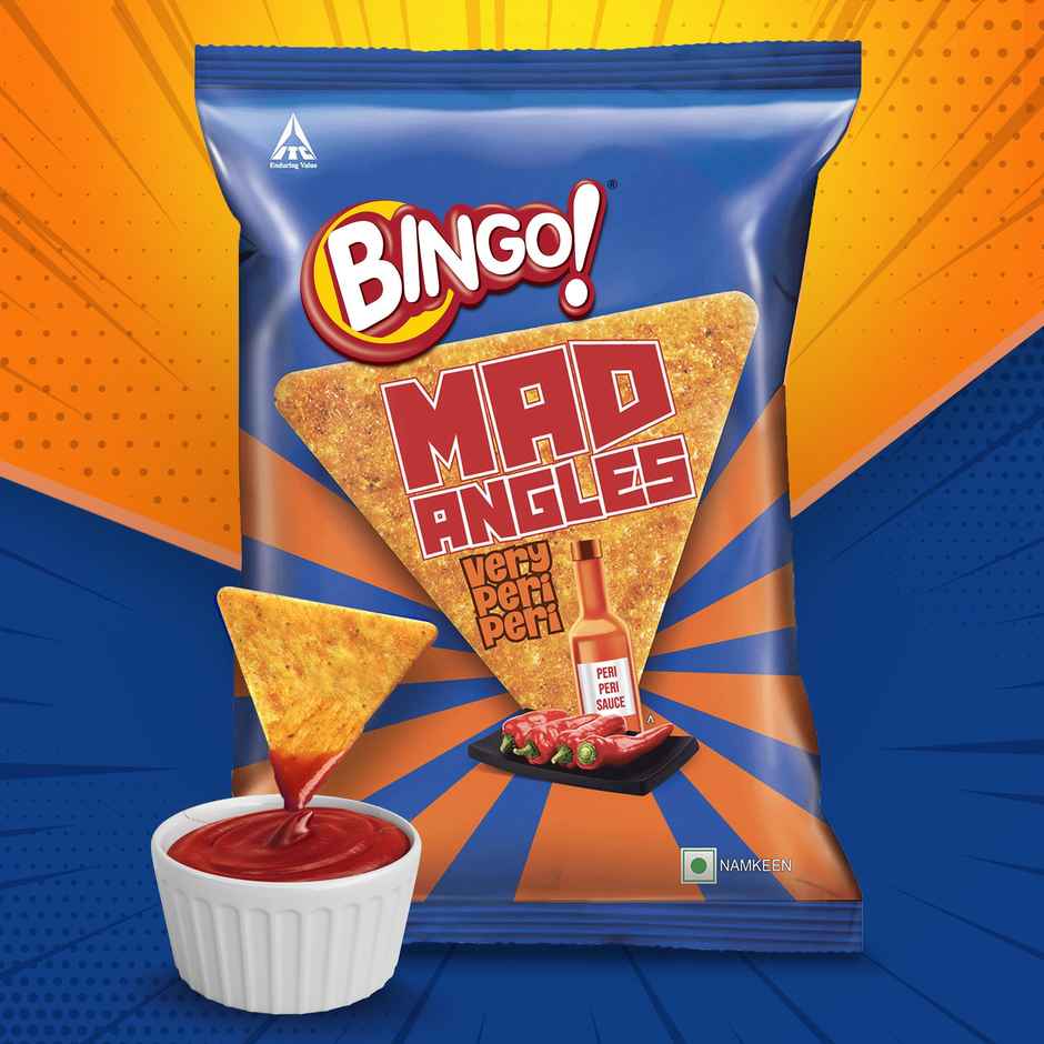 Bingo! Mad Angles Very Peri Peri Crisps | Crunchy & Enjoyable