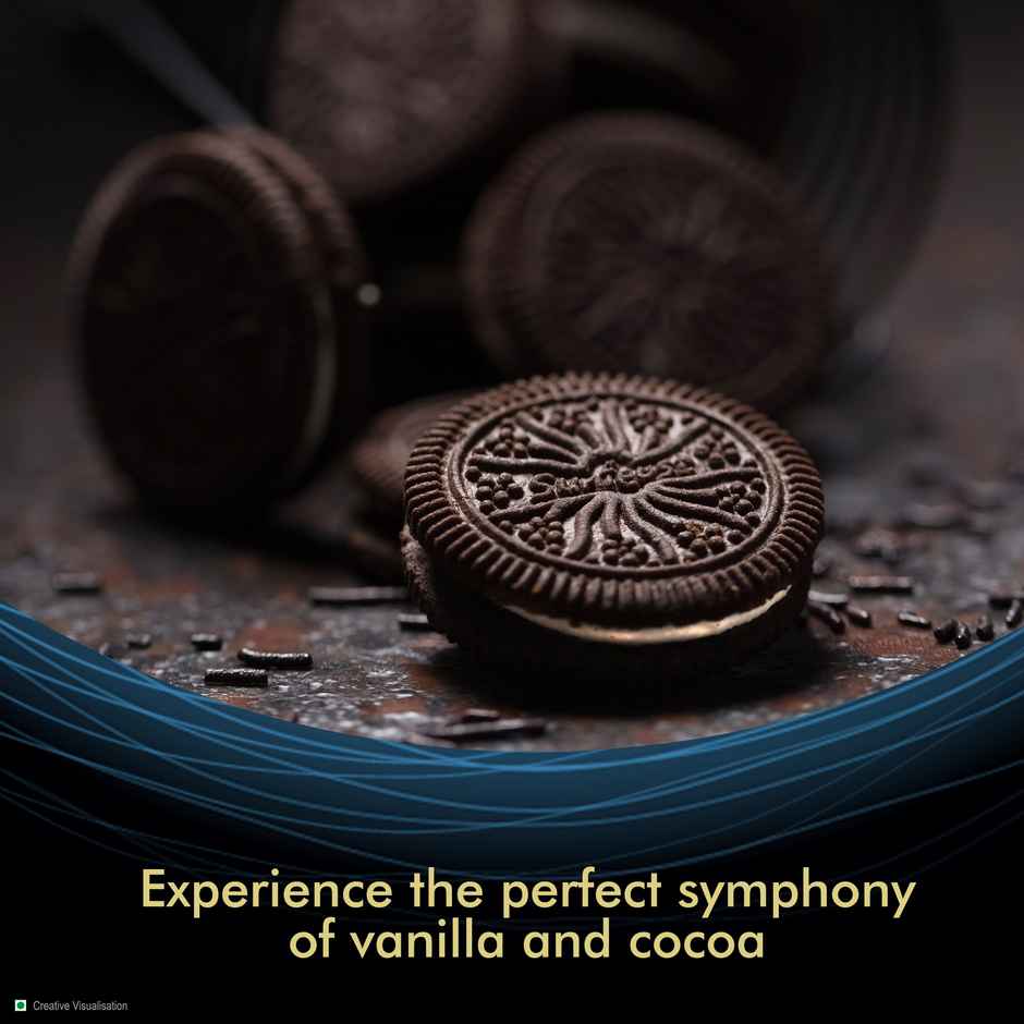 Sunfeast Dark Fantasy Vanilla Creme, Dark Crunchy Biscuit with Smooth Vanilla Creme