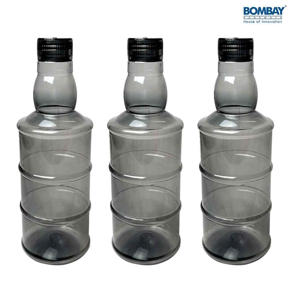 Fuel BPA-free Plastic Water Bottle | Set of 3 pcs | Each 1000ml | Black