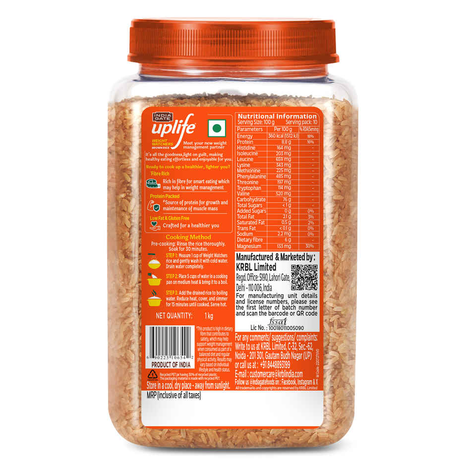India Gate Uplife Weight Watchers Brown Rice