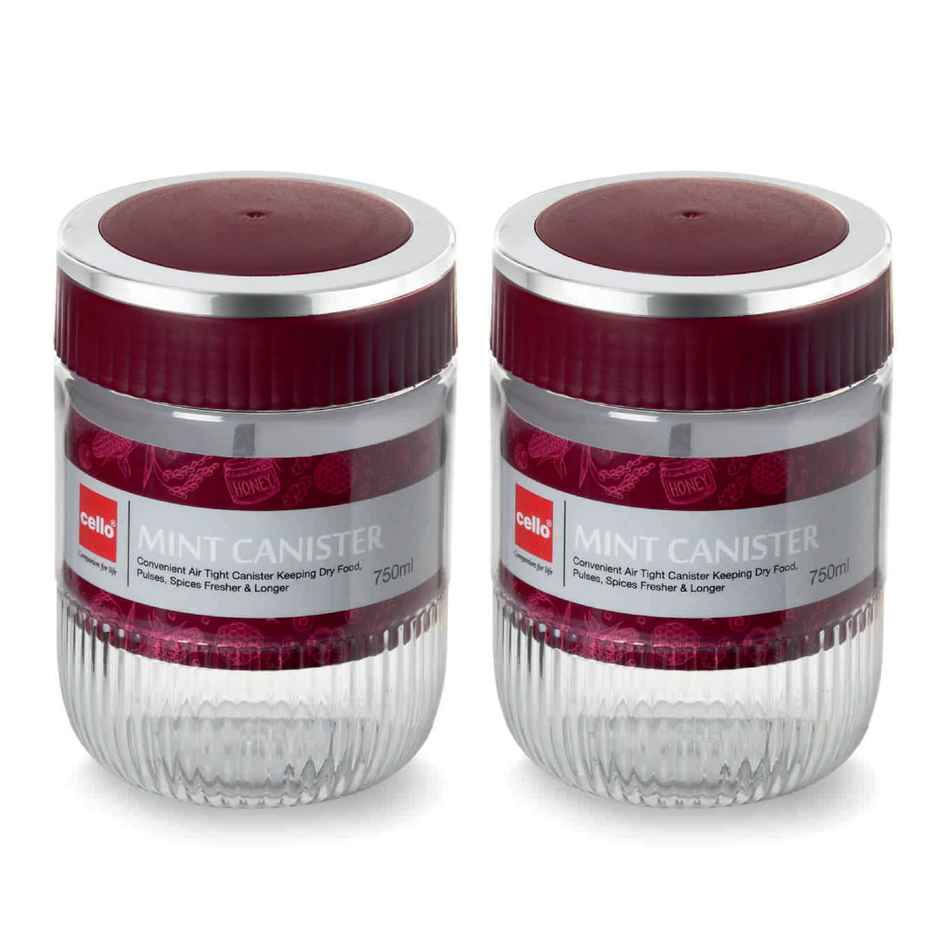 Cello Mint Canister 750ml Each 2 Unit (Colour May Vary)
