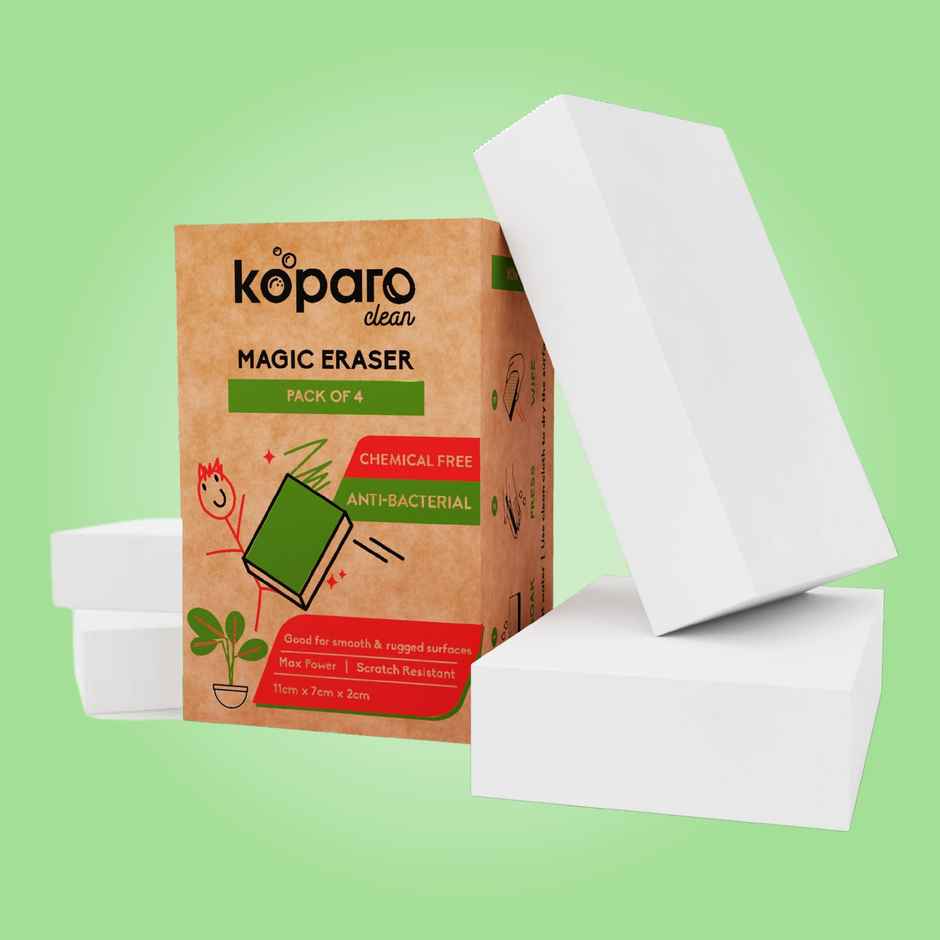 Koparo Powerful Magic Eraser Sponge | 1st in India | Pack of 4