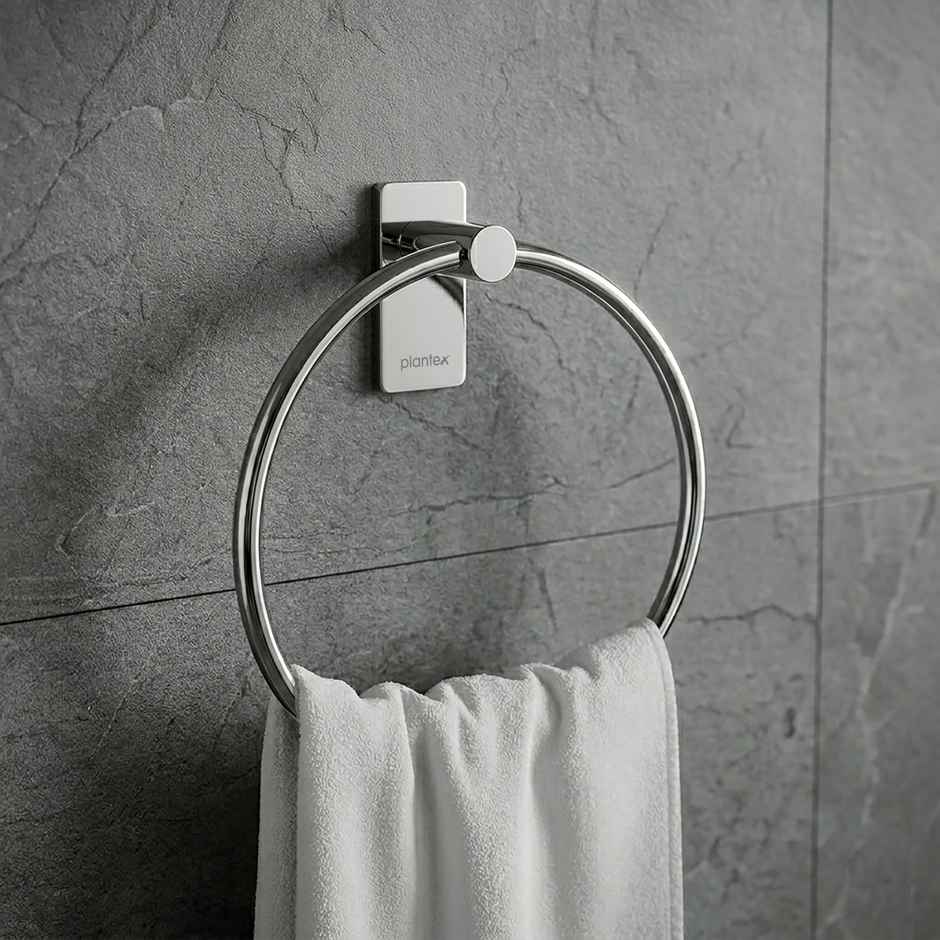 Plantex Innox Stainless Steel Towel Ring | Chrome