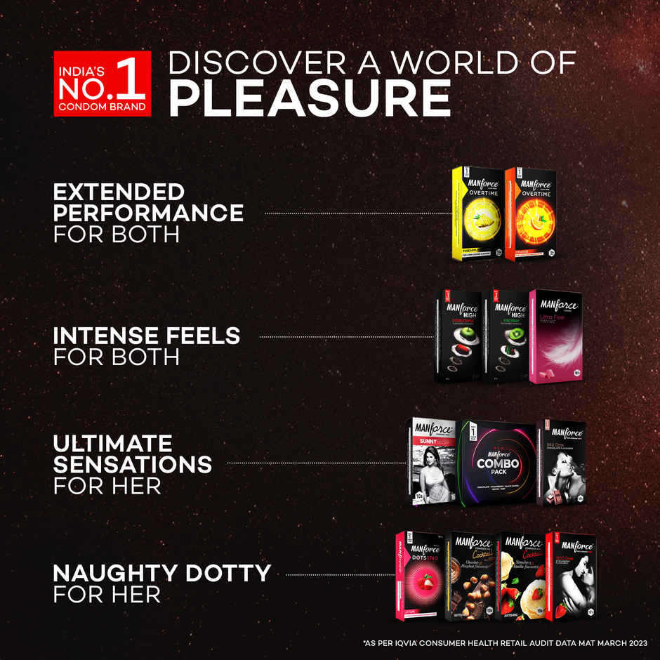 Manforce Dotted Delay Condoms With Benzocaine 4.5% (Orange Flavor)