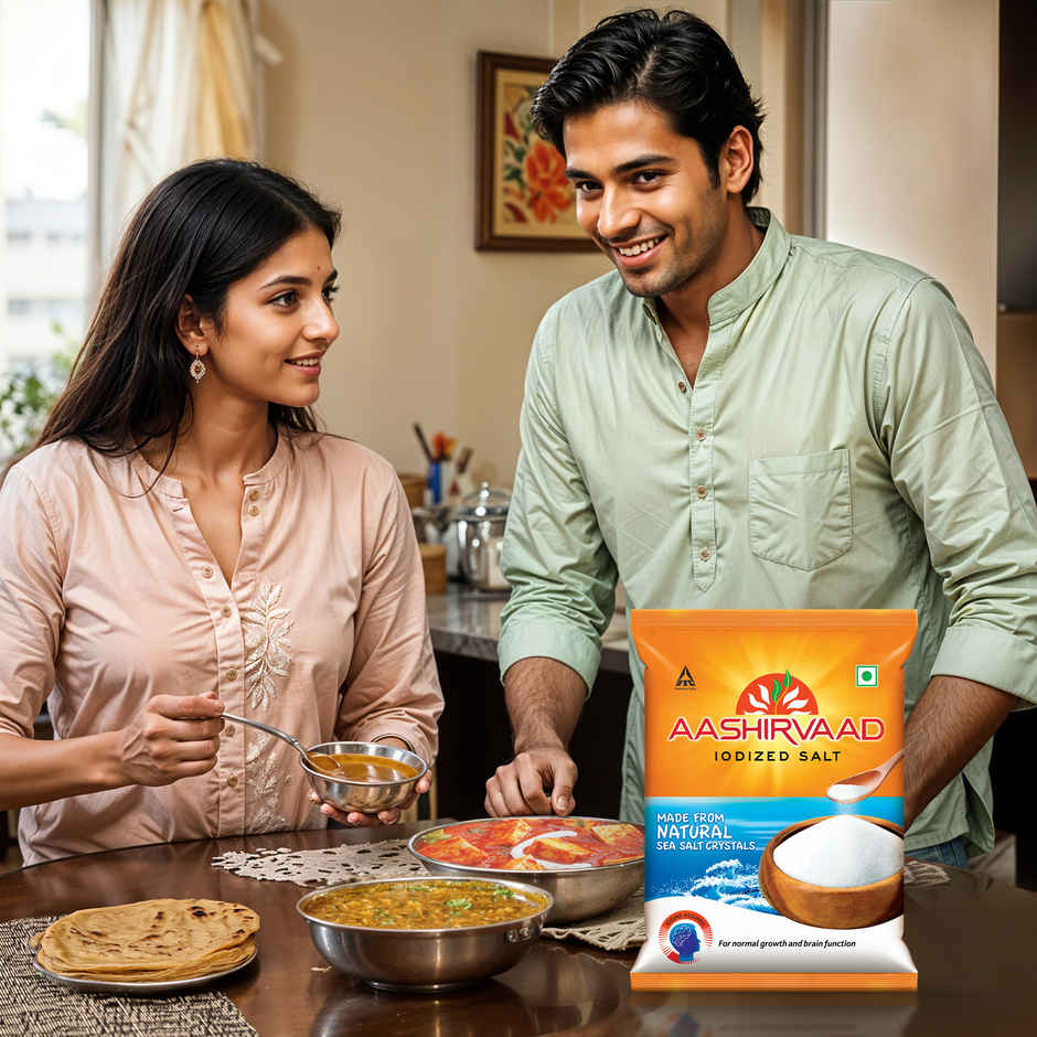 Aashirvaad Iodized Salt | Natural | Solar Evaporated Everyday Salt