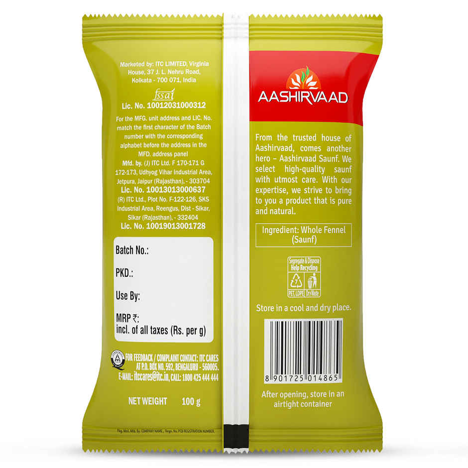 Aashirvaad Saunf/Fennel Seeds | Whole