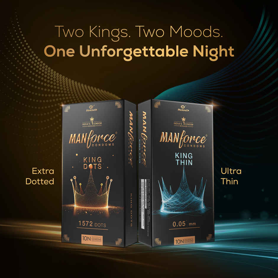 Manforce King Dot | Spiral-Dotted Condom for Enhanced Pleasure Combo