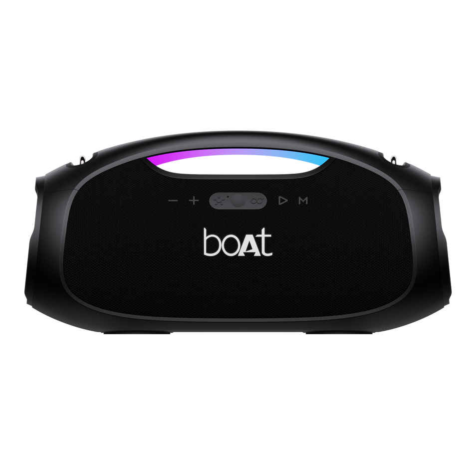 boAt Stone Ignite Bluetooth Speaker w/ 90 W RMS Sound, 5H Playtime, RGB LEDs & BTv5.3 (Jade Black)