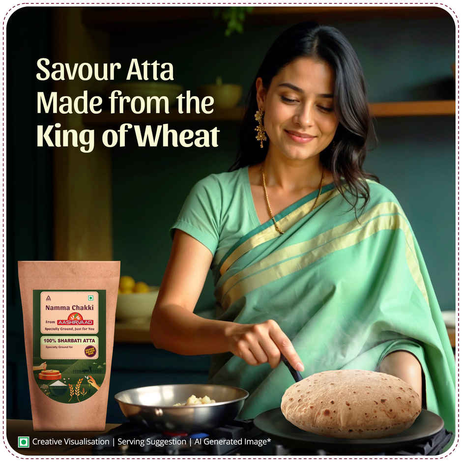 Sharbati Wheat Atta Namma Chakki | Aashirvaad