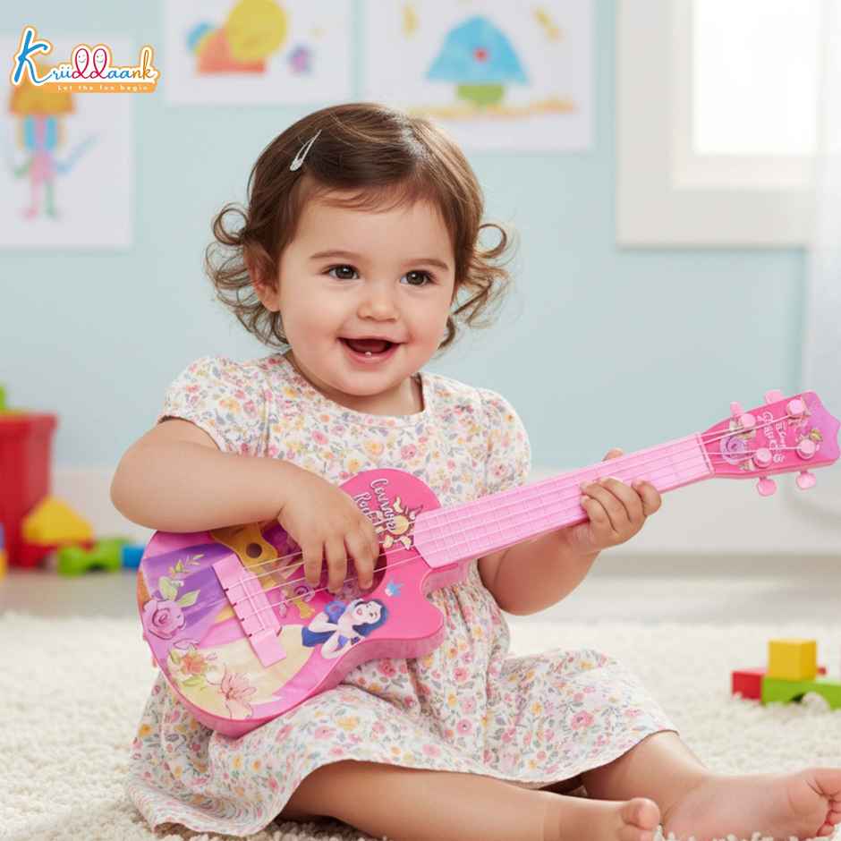 Kriiddaank Disney Princess My First Guitar, 4 Strings - 19 Inch ; 48 cm, Perfect for Beginers