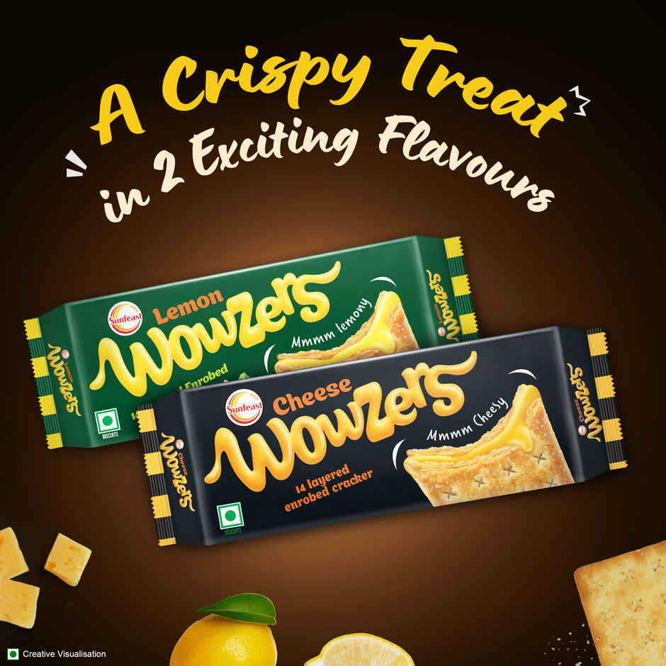 Sunfeast Wowzers Cheese Flavoured Crackers | Artificial Flavour-free Combo 