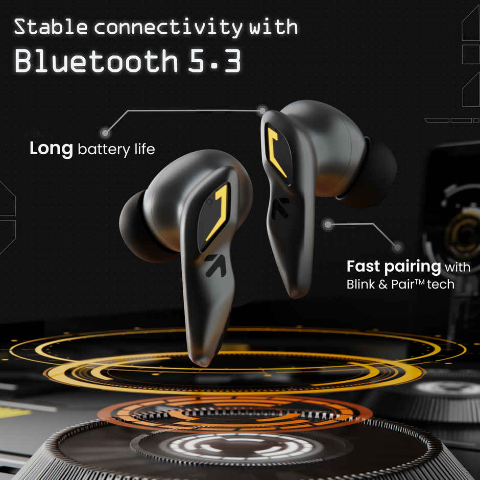 GOBOULT Astra with Quad Mic ENC, 48Hrs Battery, |Smoky Metal, True Wireless