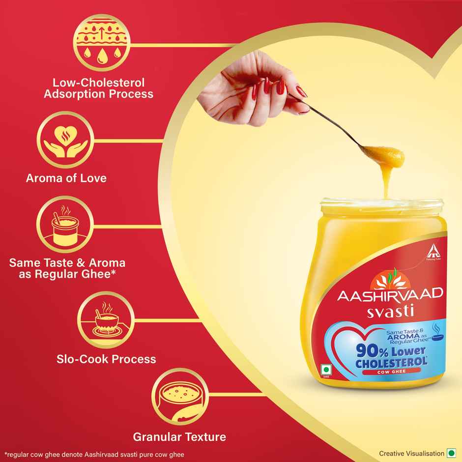 Aashirvaad 90% Lower Cholesterol Cow Ghee