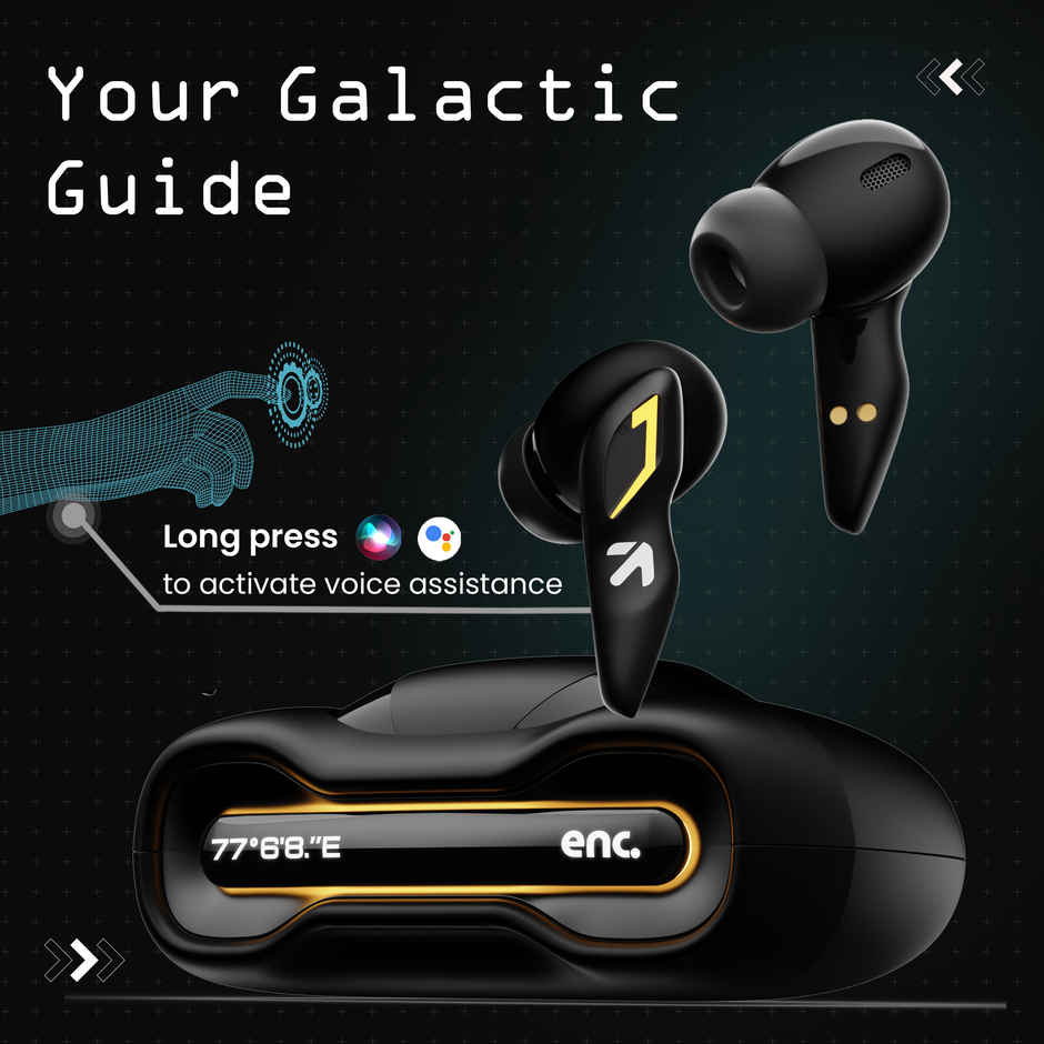 GOBOULT Astra with Quad Mic ENC, 48Hrs Battery, |Smoky Metal, True Wireless