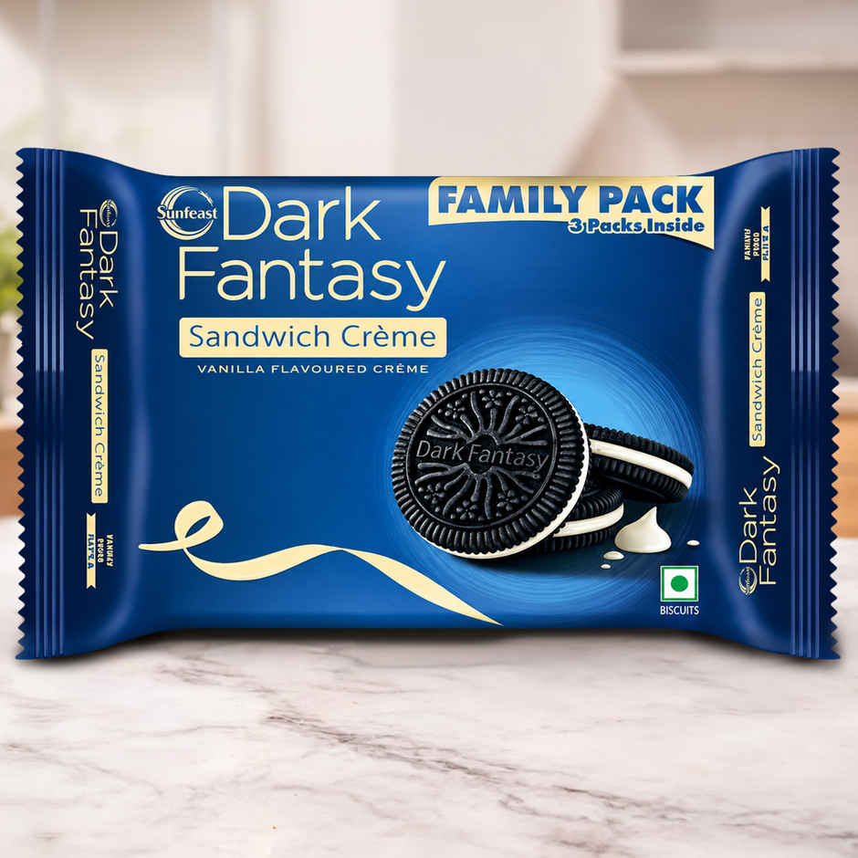 Sunfeast Dark Fantasy Vanilla Sandwich Creme Biscuits