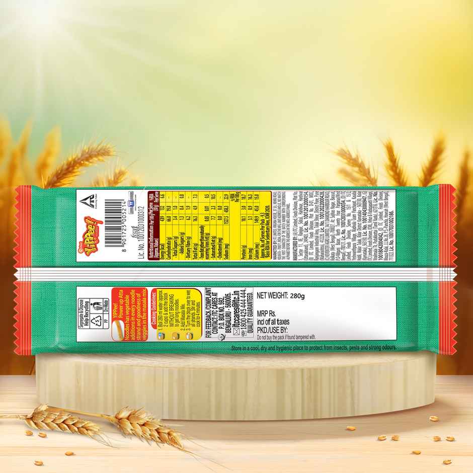 Yippee Power Up Atta Noodles| Made with Aashirvaad Atta| 4 in 1